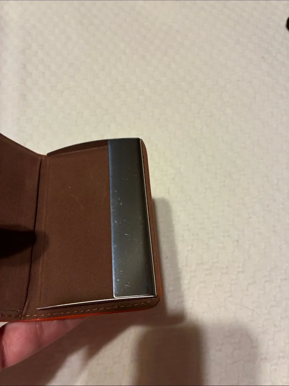 Firenze  Leather orange Card Holder
